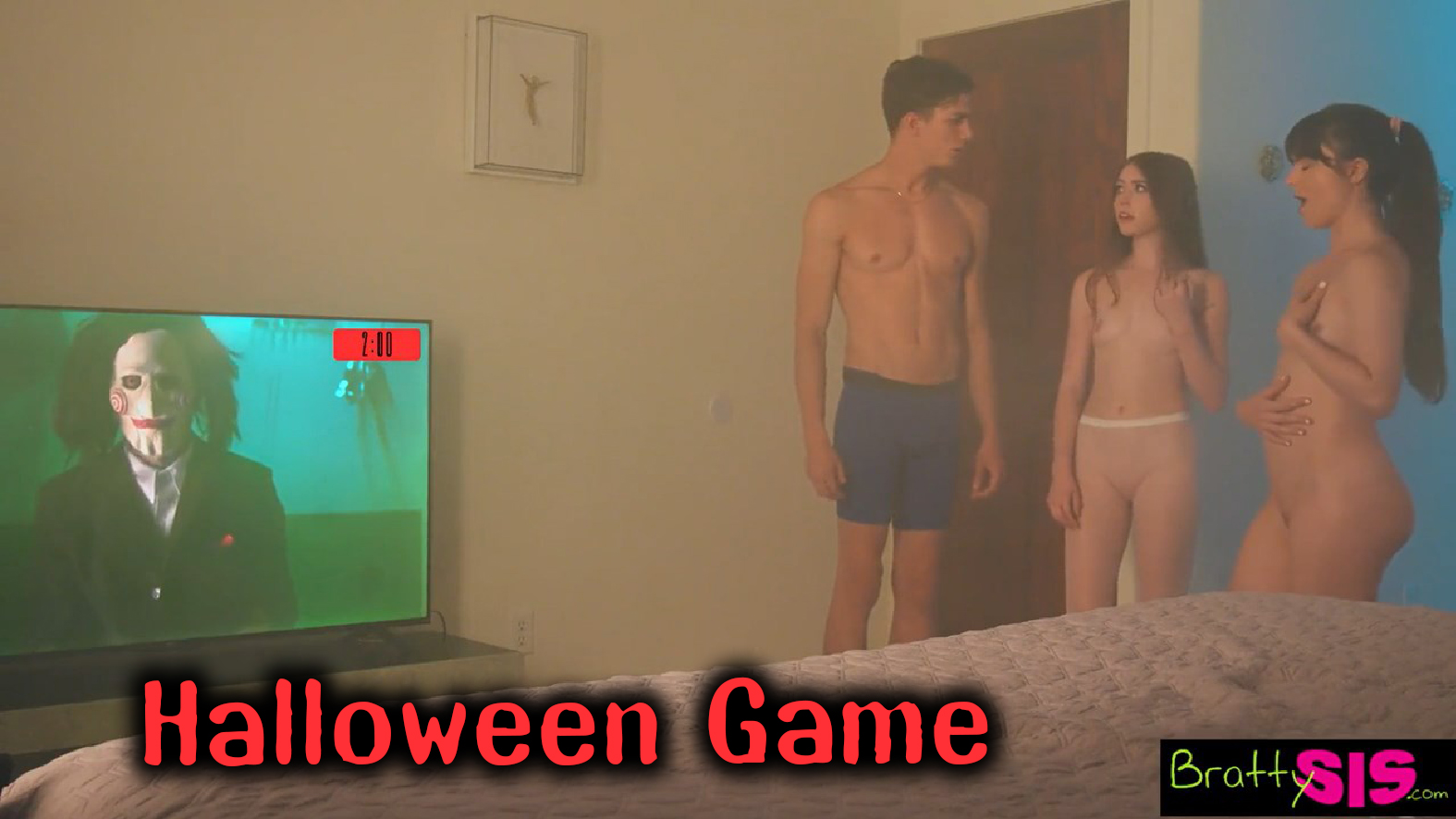 Halloween Game เกมส์สั่งเสียว กำหนดให้ถ้าอยากผ่านด้านต้องเย็ดกันทรีซั่มให้แตกในภายในเวลาที่กำหนด